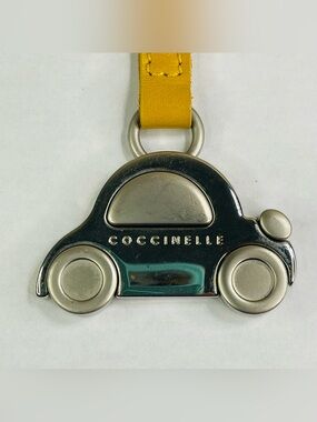 Coccinelle Car Keys Beetle Cute Car Keychain Real Leather Made in Italy